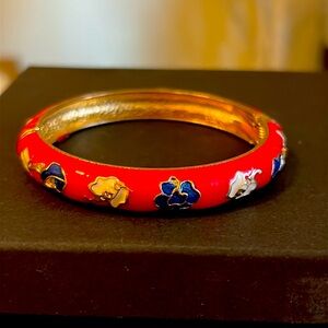 Vintage cloisonné clamp bracelet